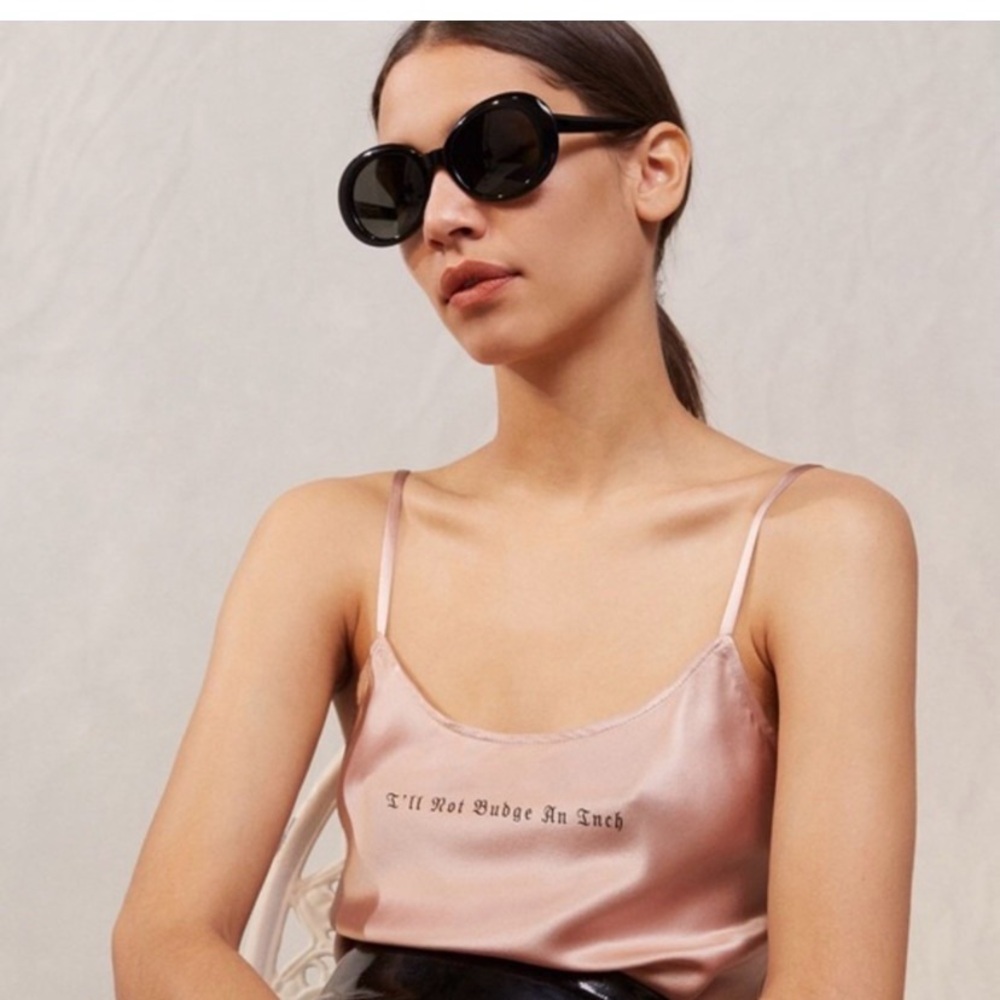 REFORMATION Silk “I’ll Not Budge An Inch” Blush Pink Camisole Size M